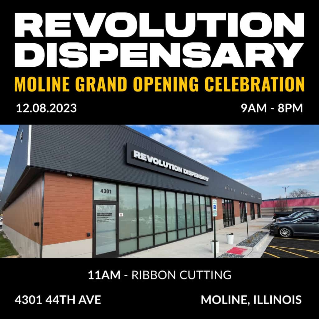 Revolution Dispensary Moline Grand Opening Flyer